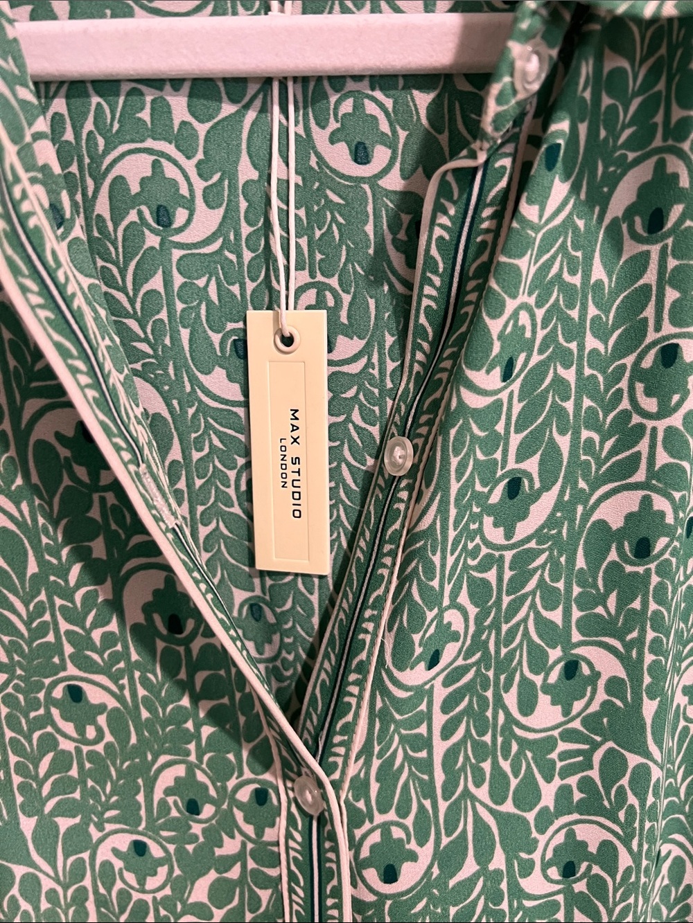 Max Studio Green Printed Tiered Maxi Dress - Picture 4 of 8